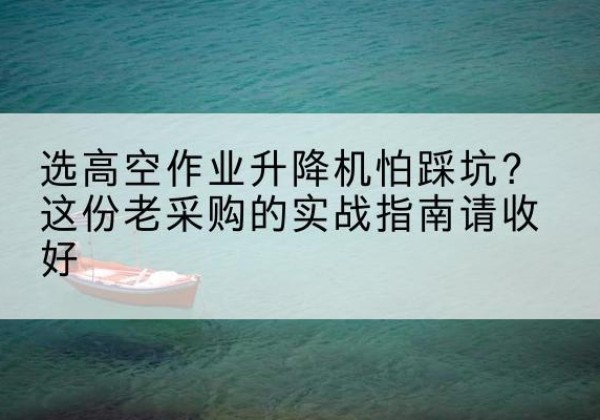 中沙群岛高空作业升降机厂家推荐-选高空作业升降机怕踩坑？这份老采购的实战指南请收好
